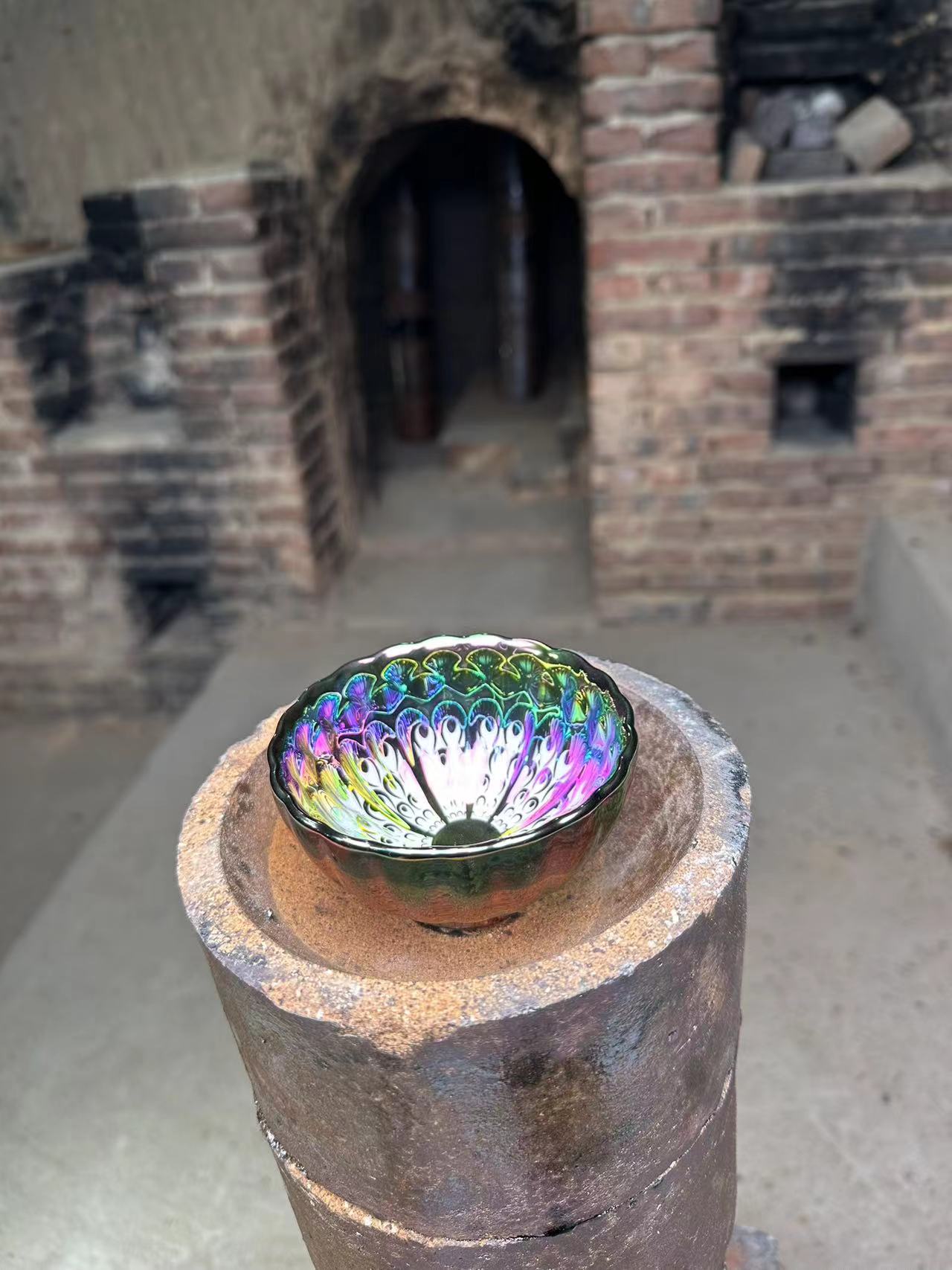 茶盏柒禾闪购链接   七彩斑斓主人杯