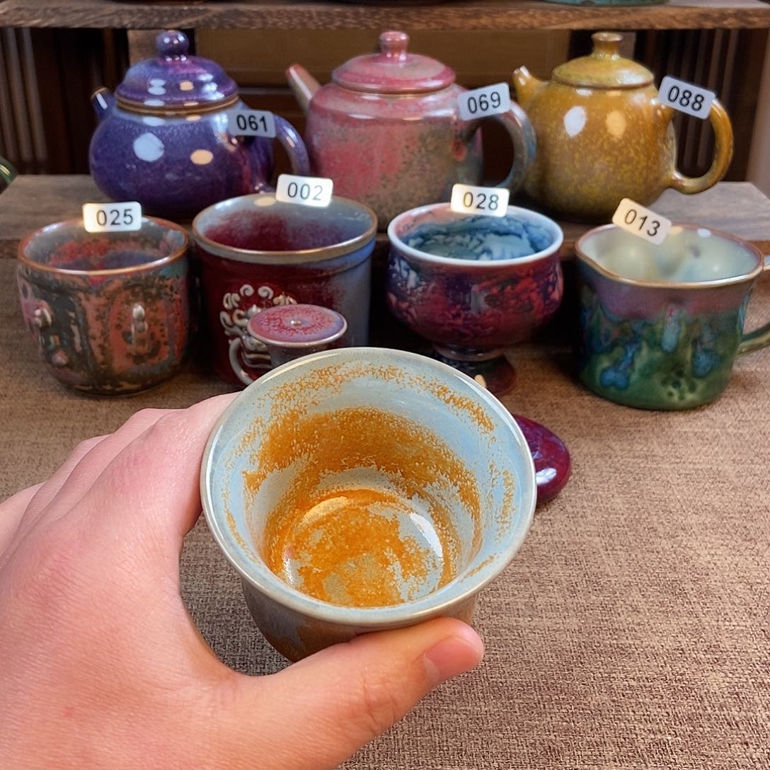 摆件钧瓷主人杯杯