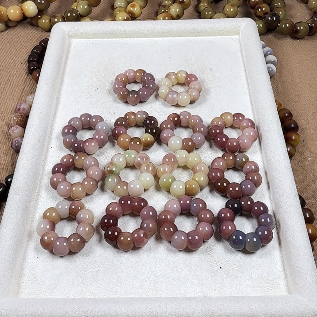 菩提根/象牙果手串蒜瓣手捻卡13 