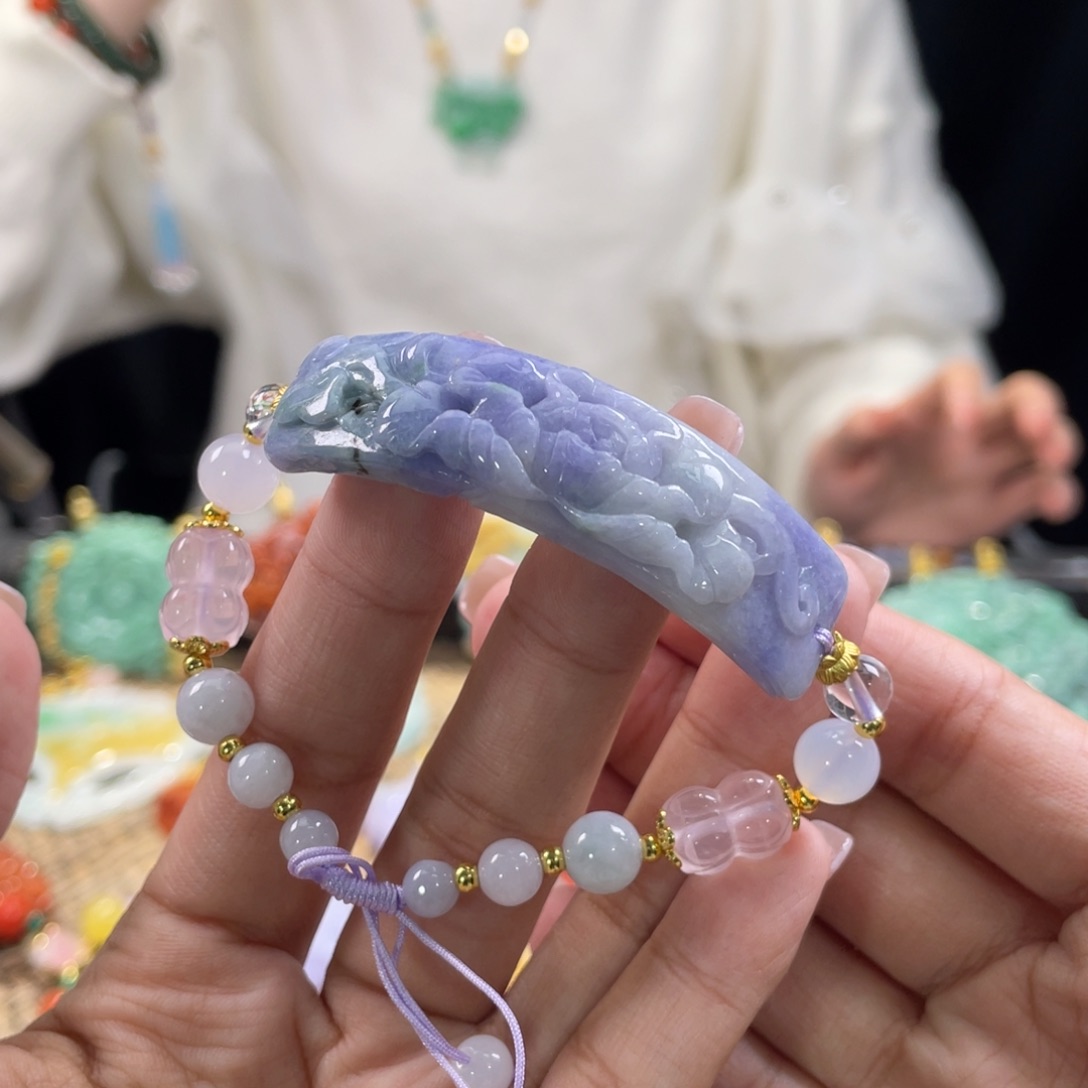 翡翠手链未镶嵌代编织