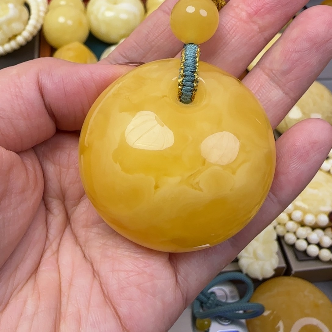 蜜蜡颈饰未镶嵌天然蜜蜡