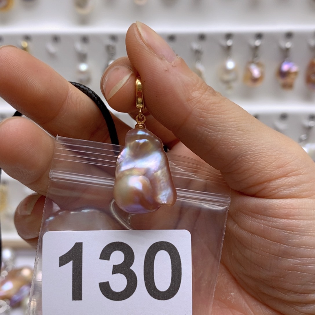 淡水珍珠颈饰银S925镶嵌130