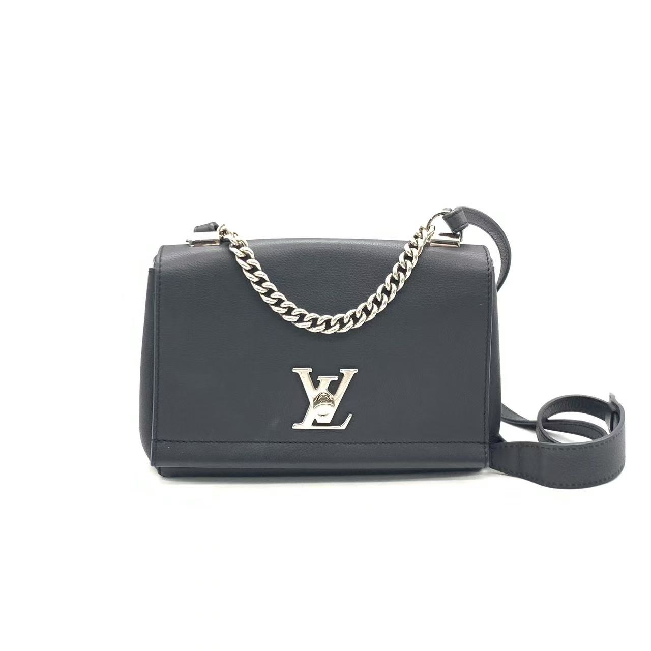 95新 LouisVuitton/路易威登 【安则专属】黑色lockme邮差包