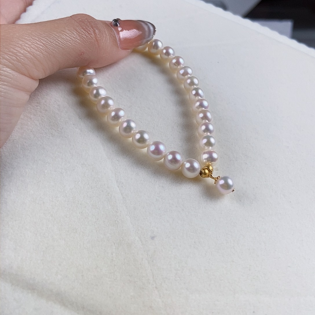 淡水珍珠手绳银S925镶嵌