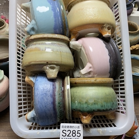 紫砂花盆285微瑕品口径8厘米口不圆