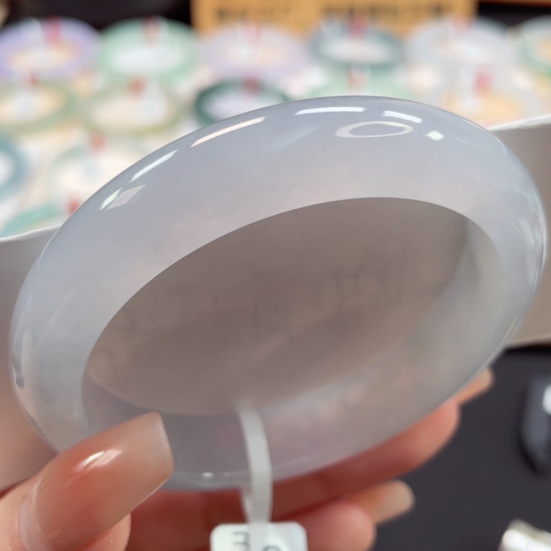 未镶嵌手镯翡翠57冰粉透亮起光性价比高1号