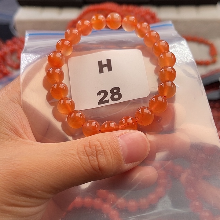 南红玛瑙未镶嵌多样性发货默认微瑕称重8mm