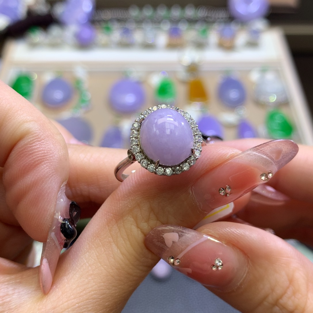 翡翠颈饰银S925镶嵌翡翠