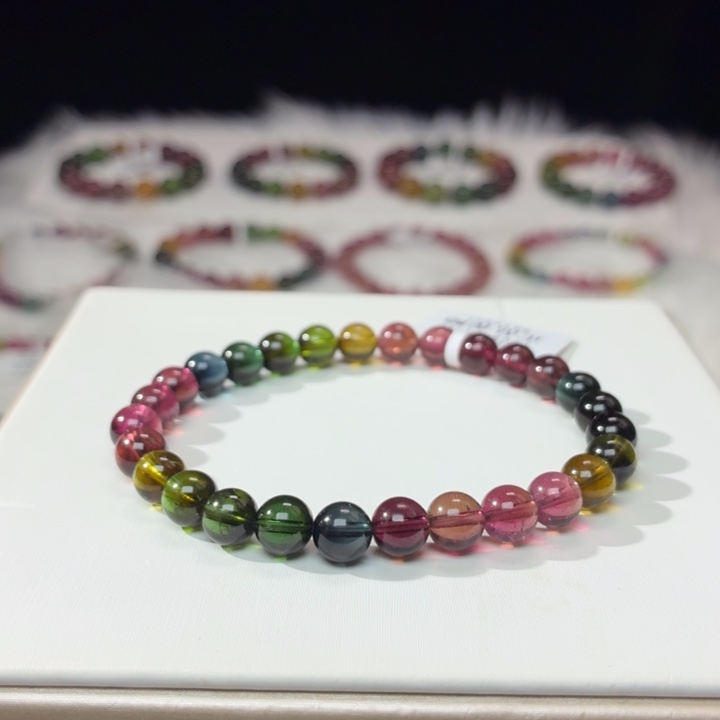 未镶嵌手链碧玺6.8mm±