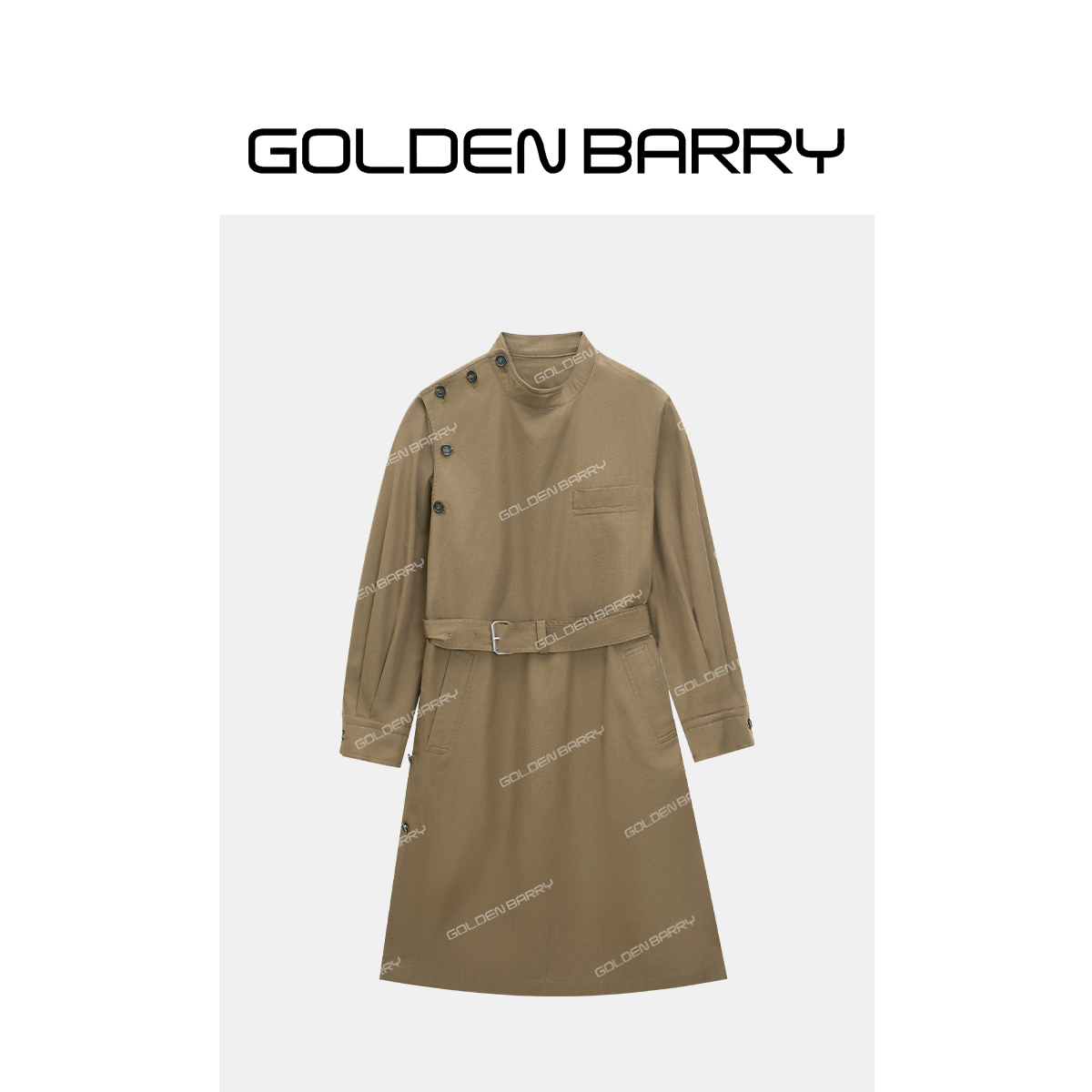 GOLDENBARRY“年终狂欢”|110043高级简约侧系扣风衣