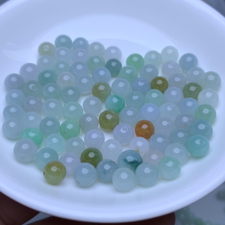 散珠翡翠卡6.8冰珠子14个（手链拍两单）