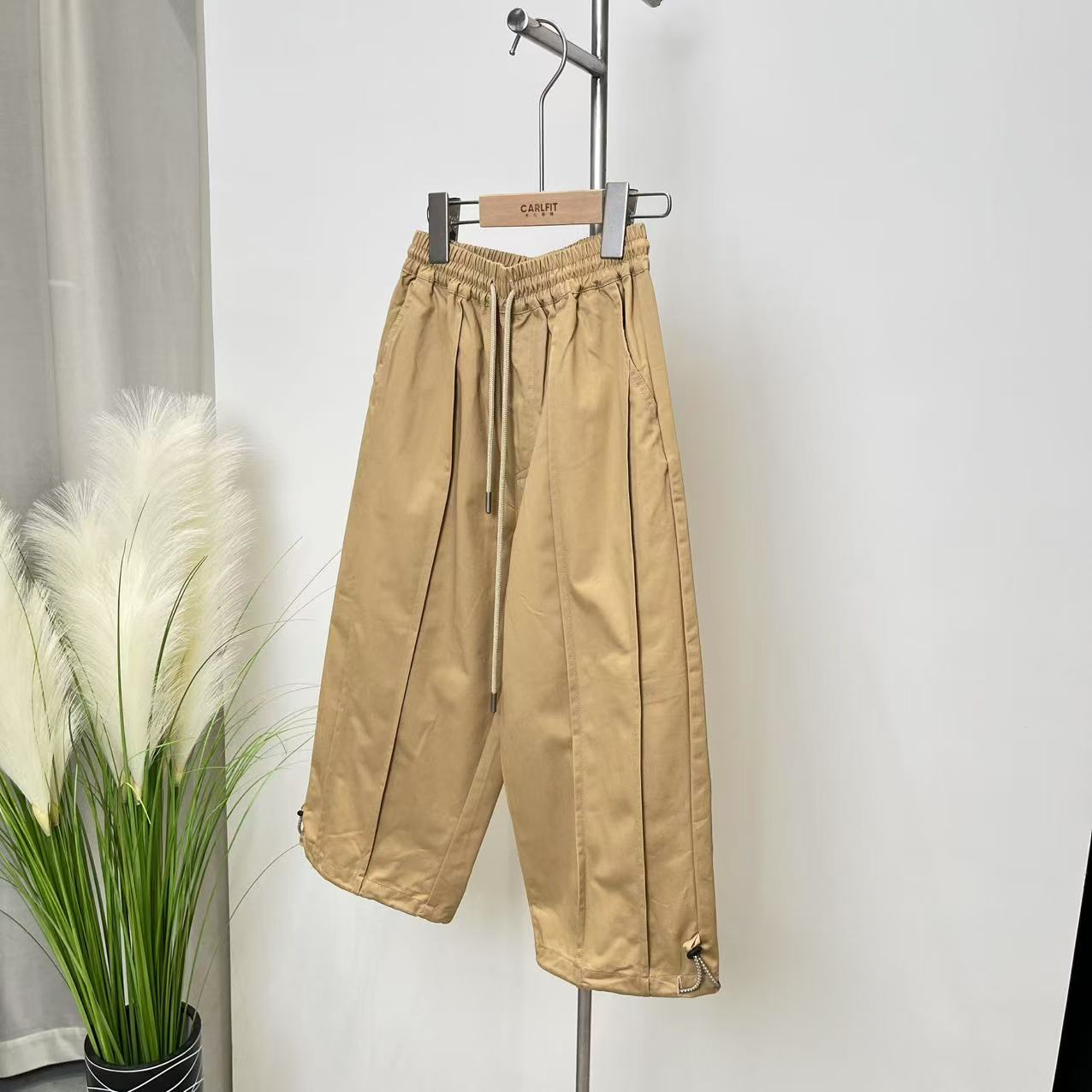 夏季男童女童休闲裤卡其色3161鼓系