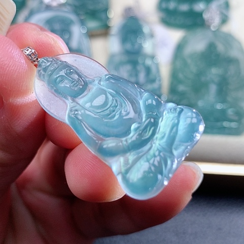 【闪购商品】翡翠颈饰18K金镶嵌天然翡翠