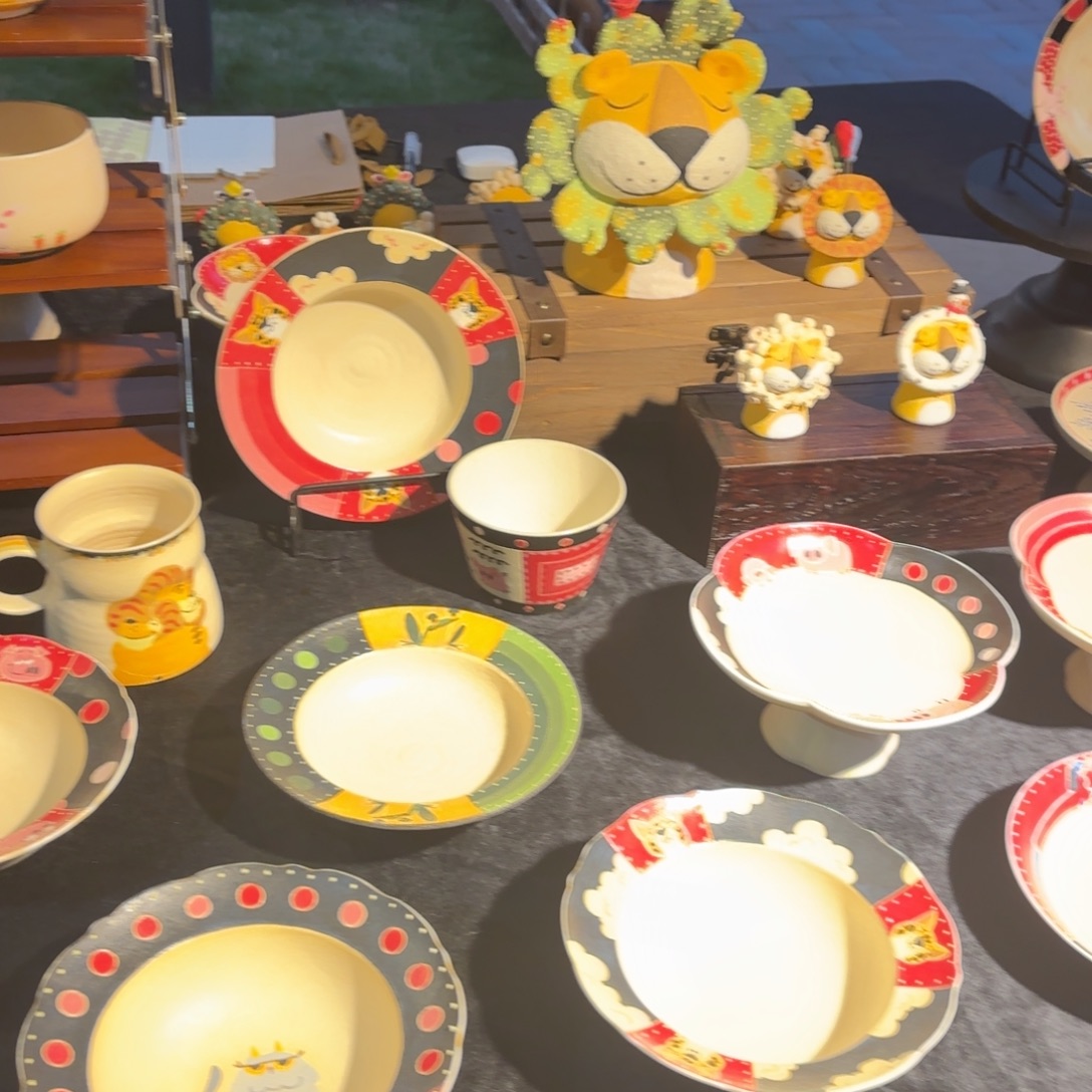 陶摆件可爱的摆件