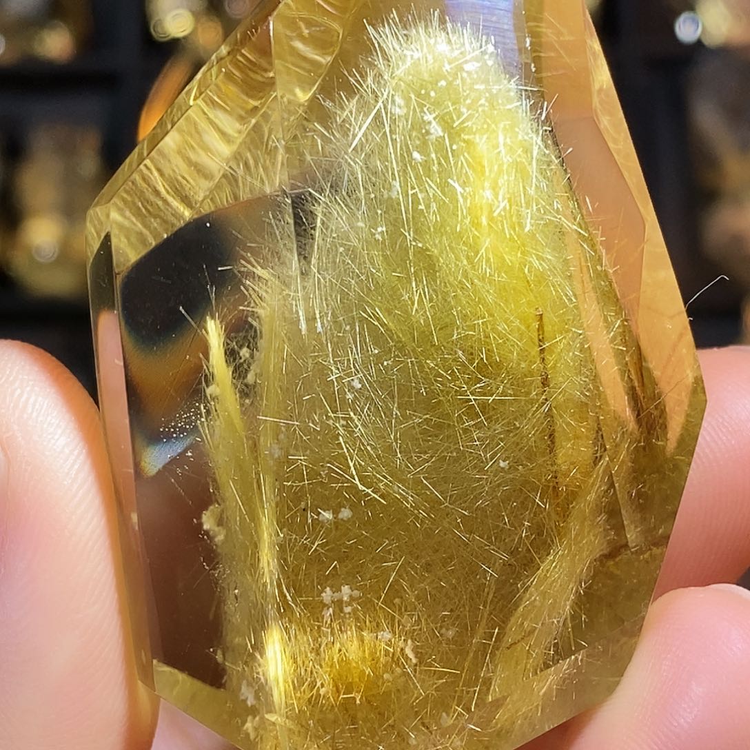 颈饰未镶嵌水晶天然净体原石发晶团团摆件