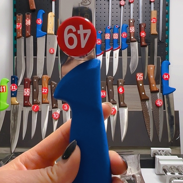 霆**沐105剥皮分割刀 蓝柄