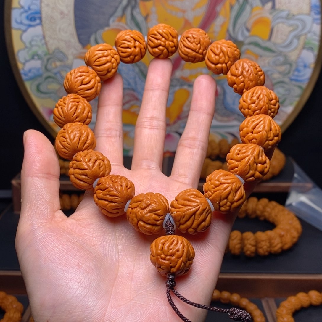 手串桃核龙纹桃核豹子头