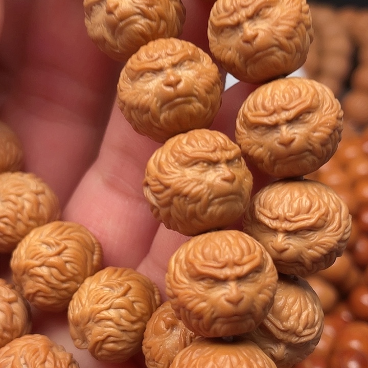 猴头核桃手串风**下黑