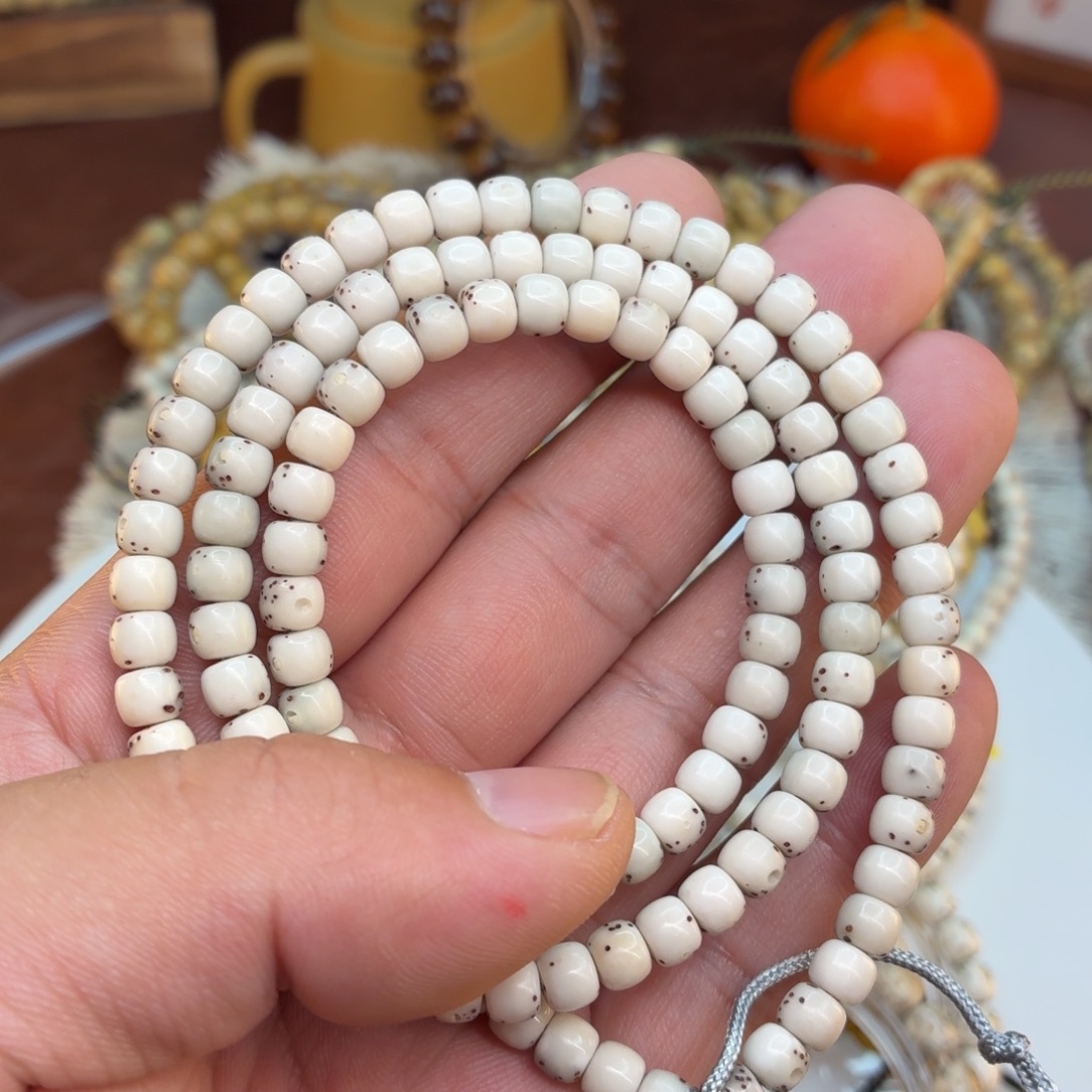 吊坠星月菩提海南星月菩提古瓷白通体留白