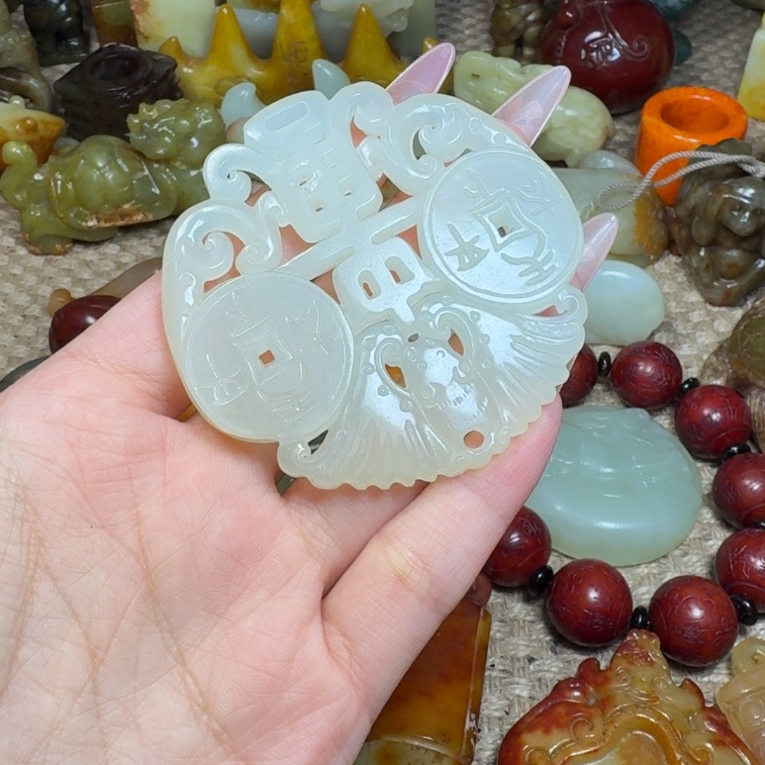 白玉菩提吊坠挂件
