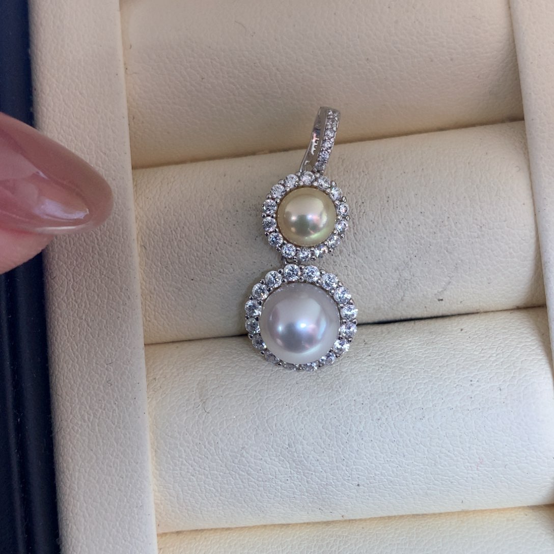 海水珍珠颈饰银S925镶嵌