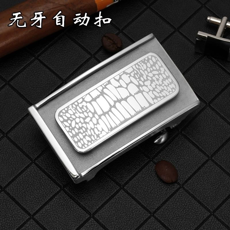【606 无牙钢扣】【内穿】时尚潮流百搭头层牛皮自动扣腰带皮带