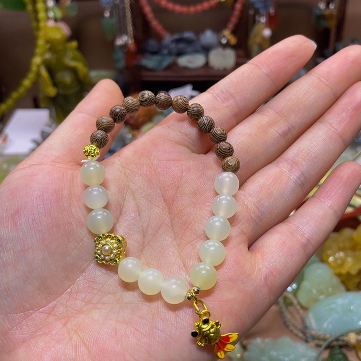 蛇纹石玉手链未镶嵌