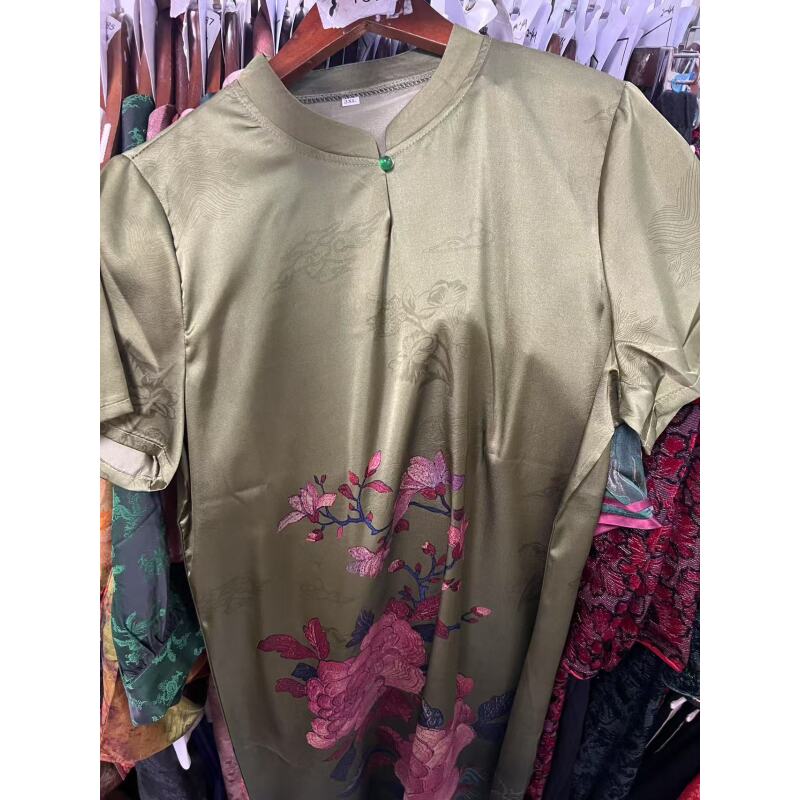 18小码中式复古优雅花色气质旗袍