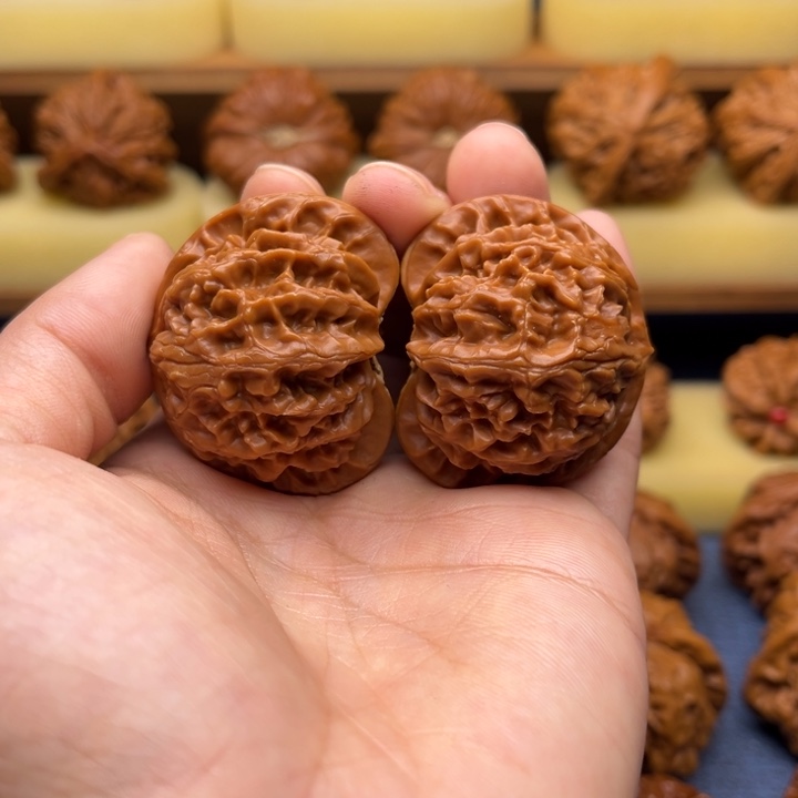 核桃42➕宫灯狮子头手工打底