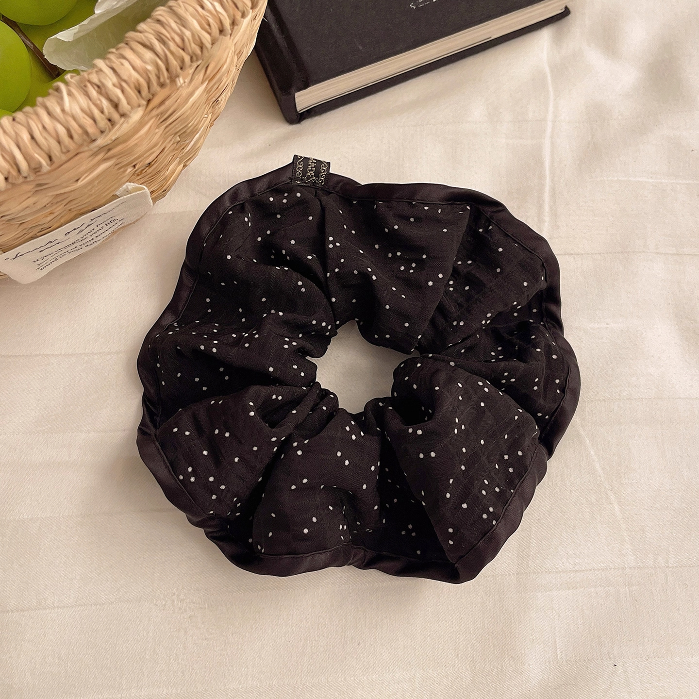 赵露思同款波点大肠圈百搭气质发绳低马尾头绳高级感发饰春夏新款