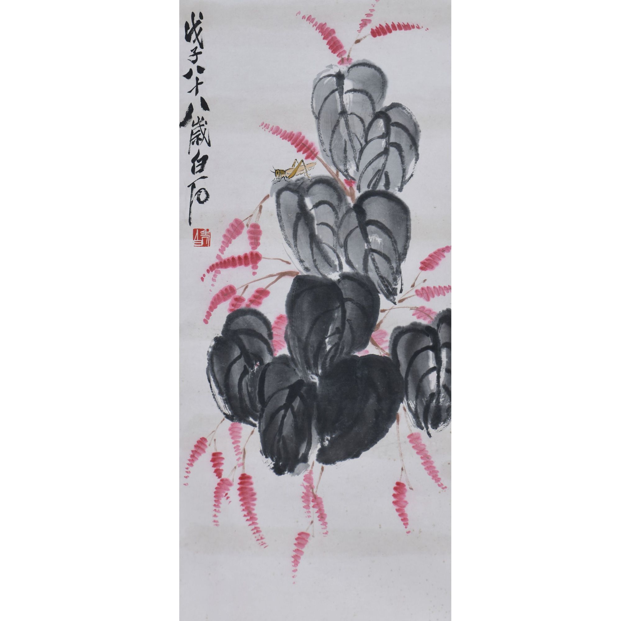 LOT.029【花卉草虫】纸本立轴B0501-127预展手绘专场