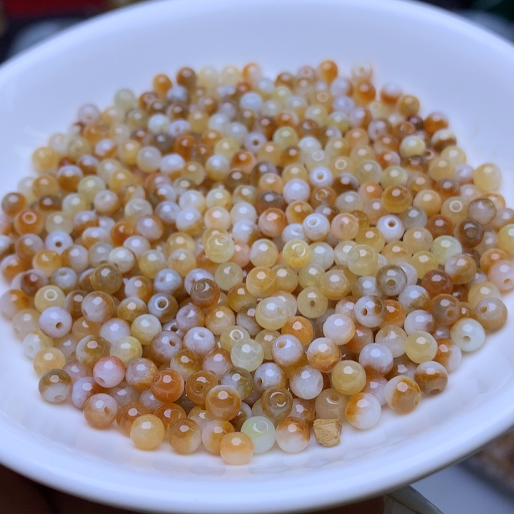 翡翠散珠卡4冰鸳鸯珠50个