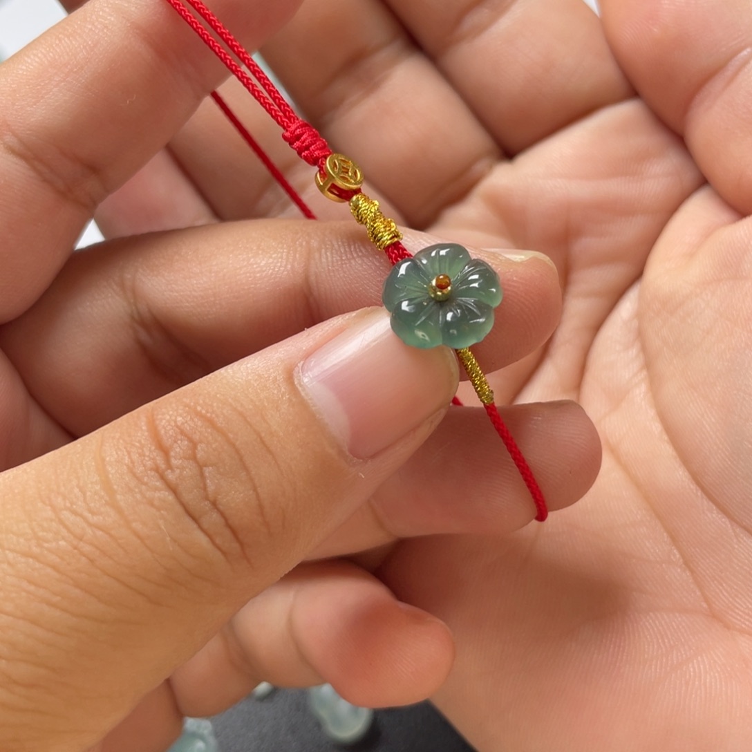 翡翠未镶嵌手链危料花花