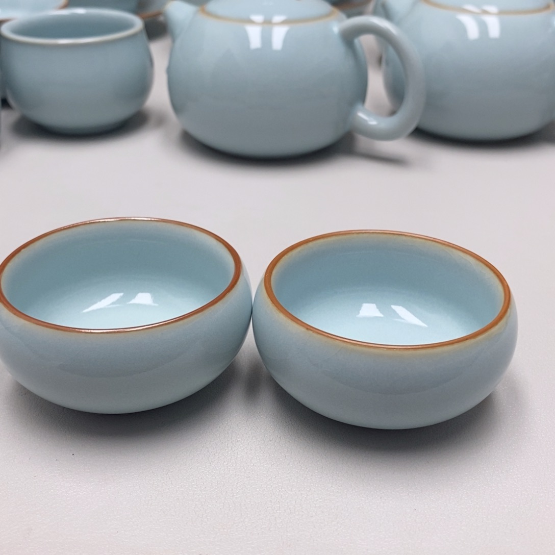 我***看微瑕一对禅定客杯无礼盒