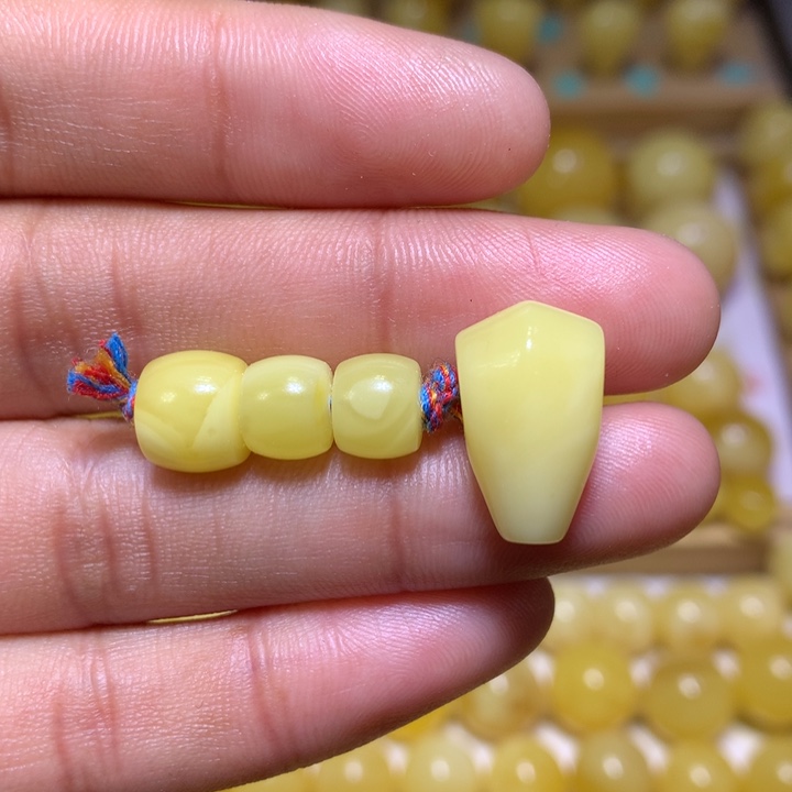 蜜蜡裸石未镶嵌天然俄料奶白直切套装8-10.6