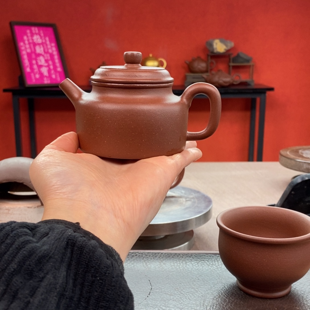 紫砂茶壶底槽清德钟220cc全手➕底槽清杯子