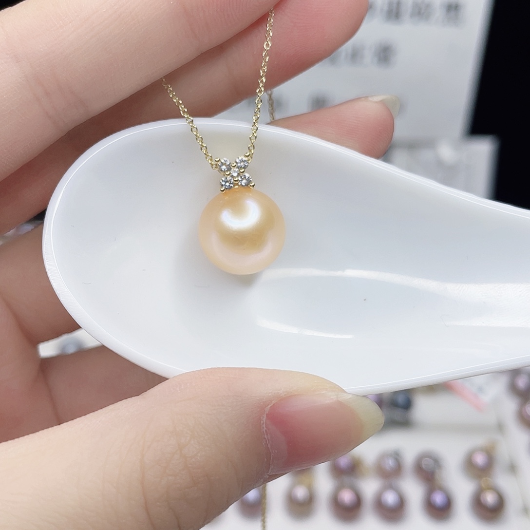 合金淡水珍珠吊坠(赠链)