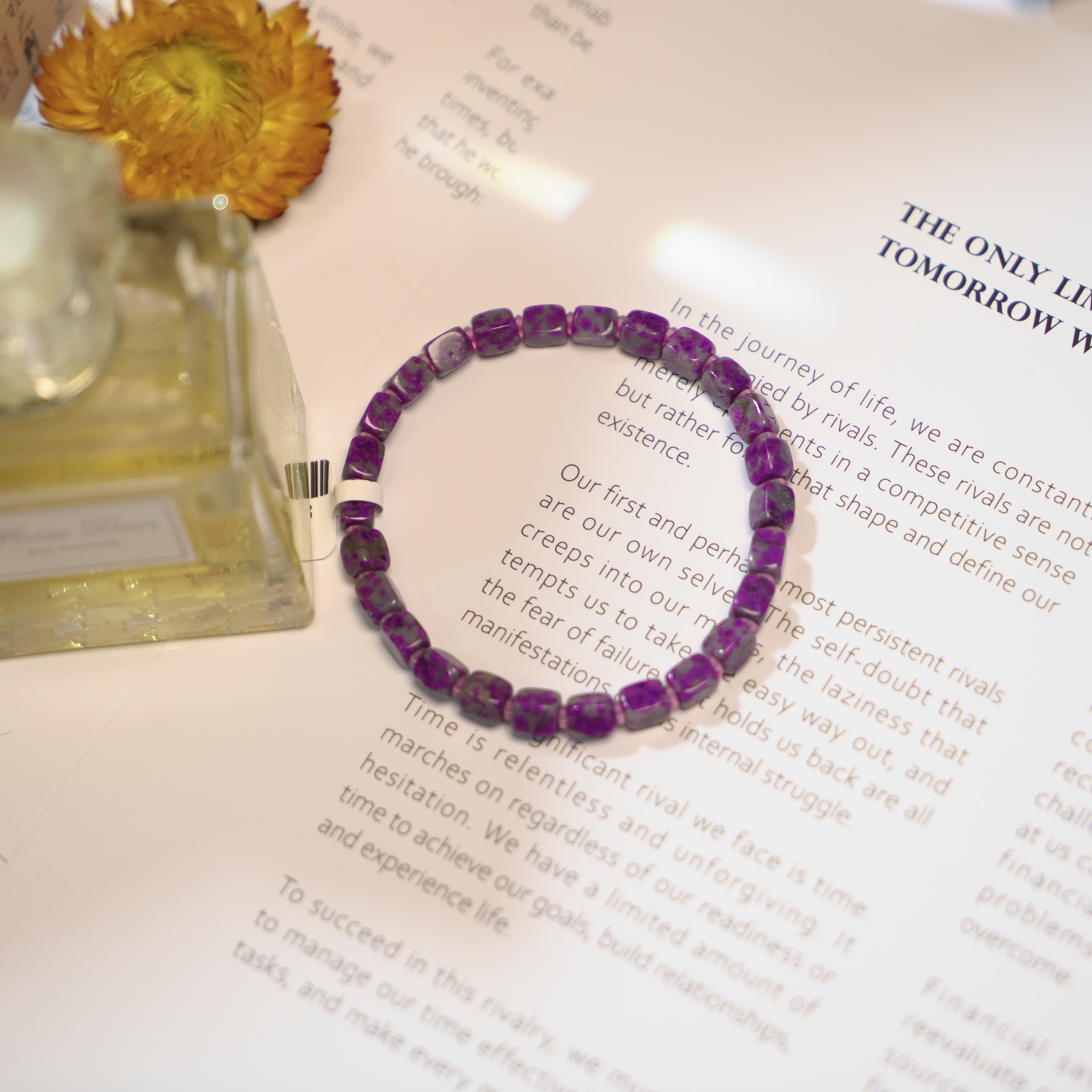 舒俱来0993桃红老料方糖手串