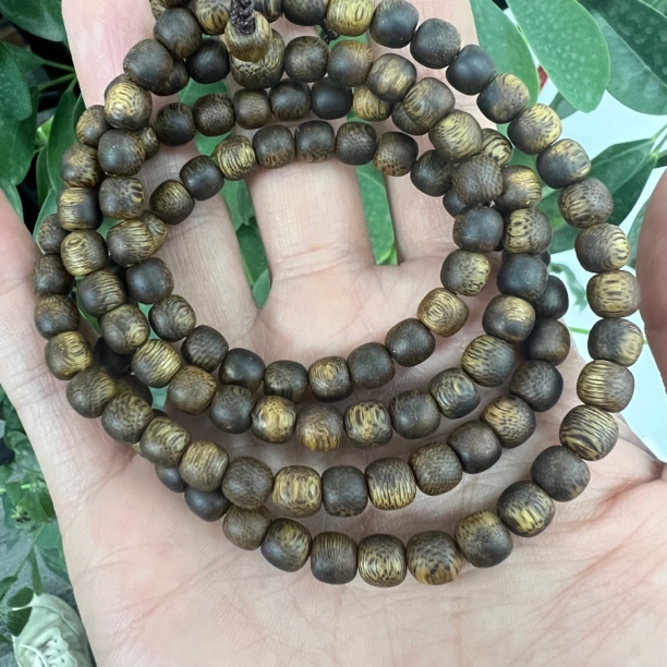 沉香(女神)卡6鼓珠手围15国香棋楠/原木原色原味原生态