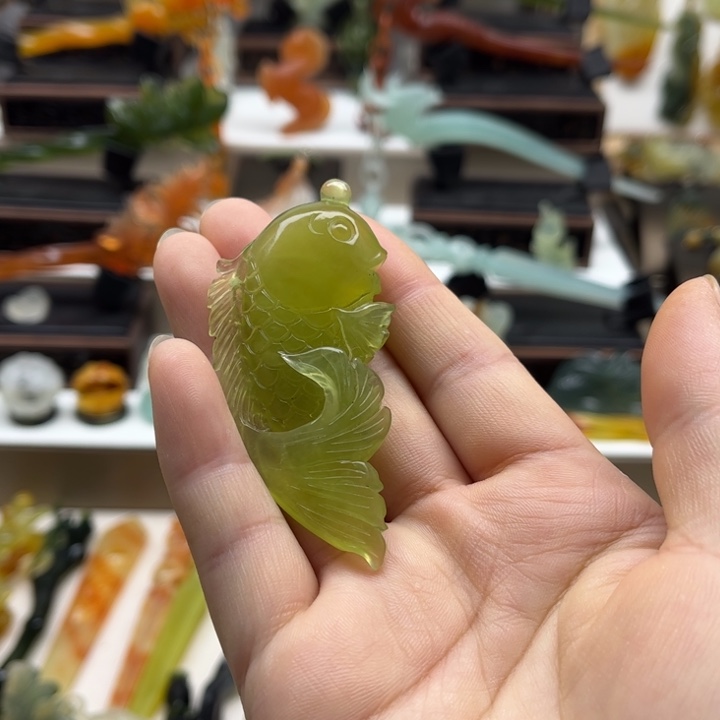 蛇纹石玉未镶嵌岫玉发簪