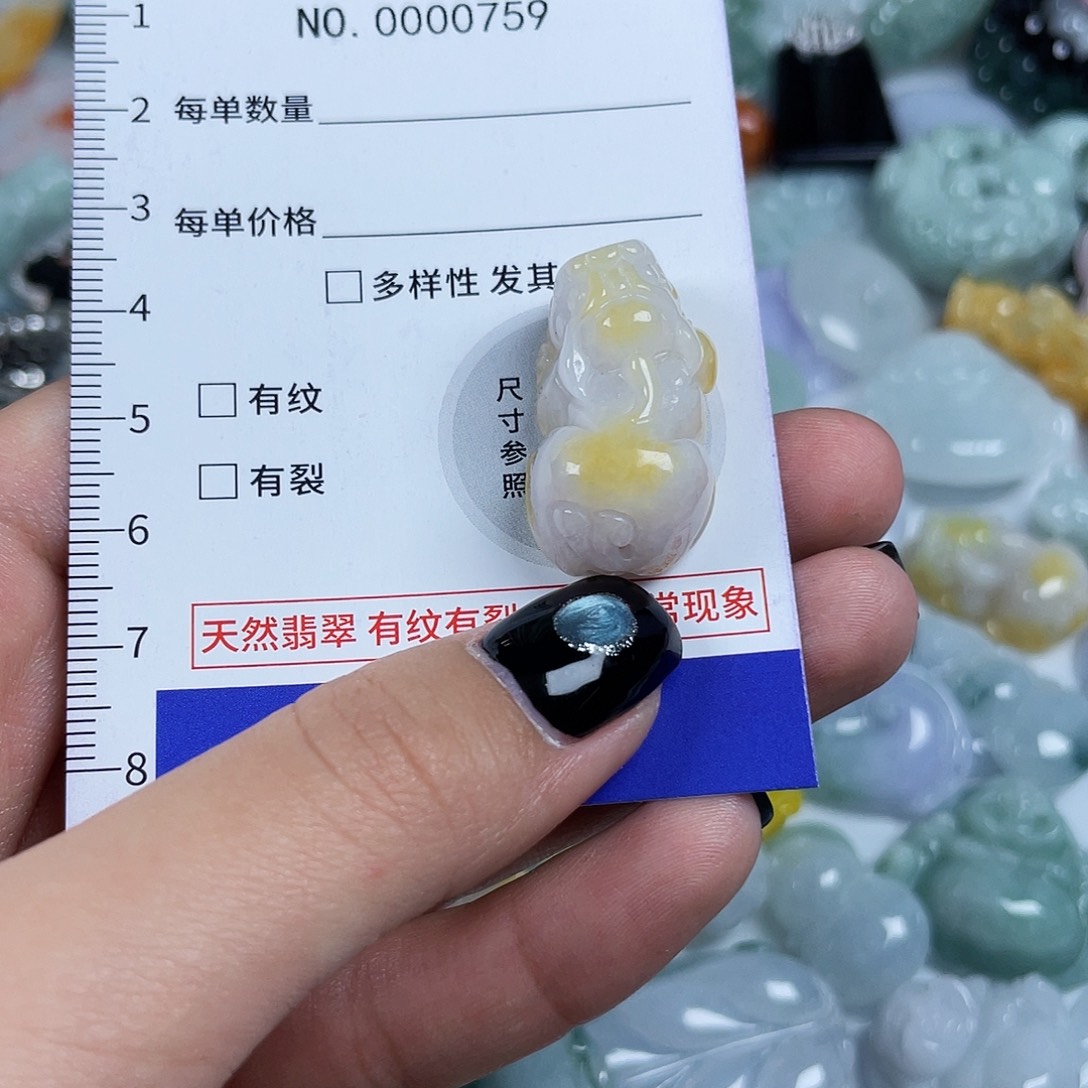 彭***圈翡翠未镶嵌颈饰759