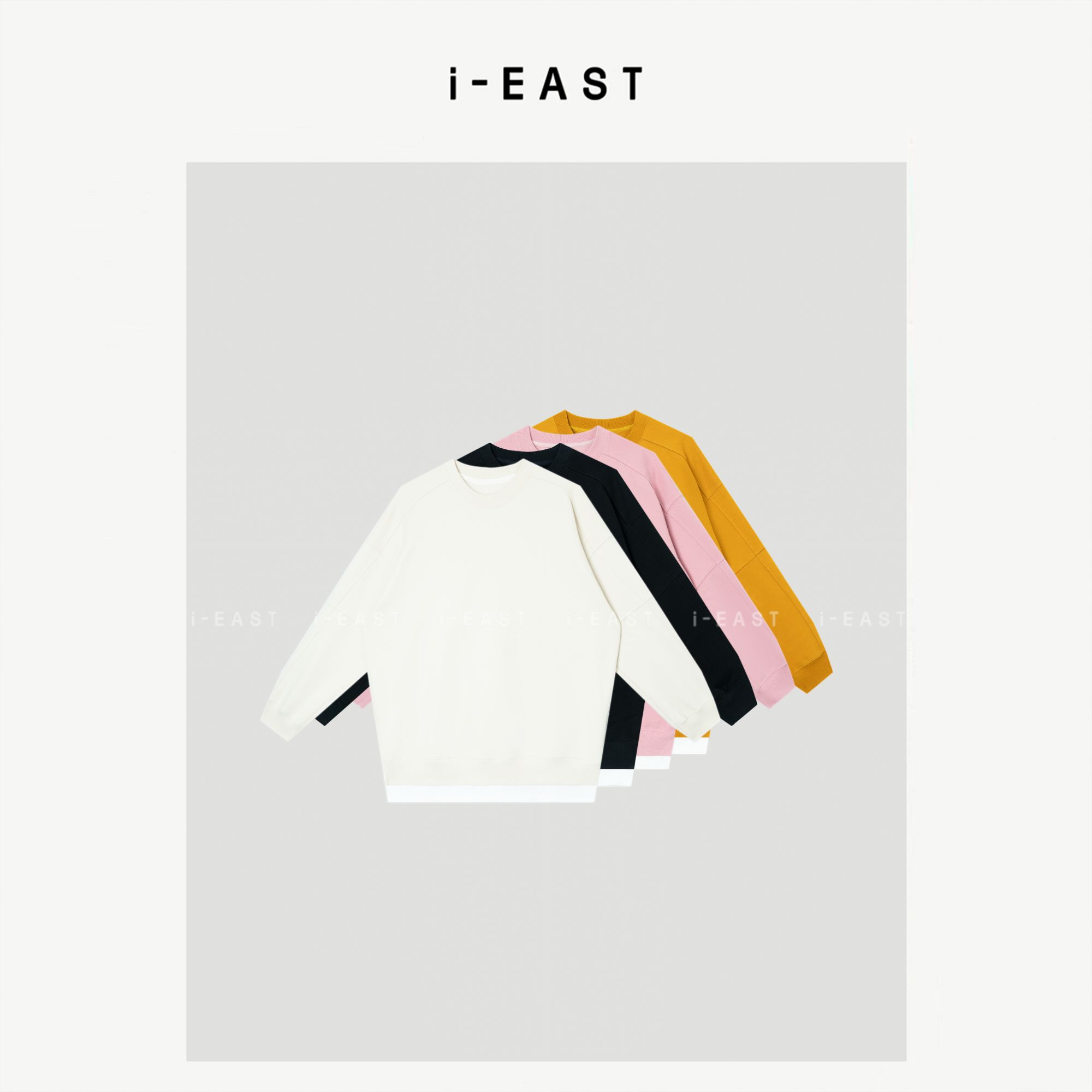 i-EAST 初见告白~秋冬假两件慵懒宽松加厚绒百搭卫衣-5D SY9627