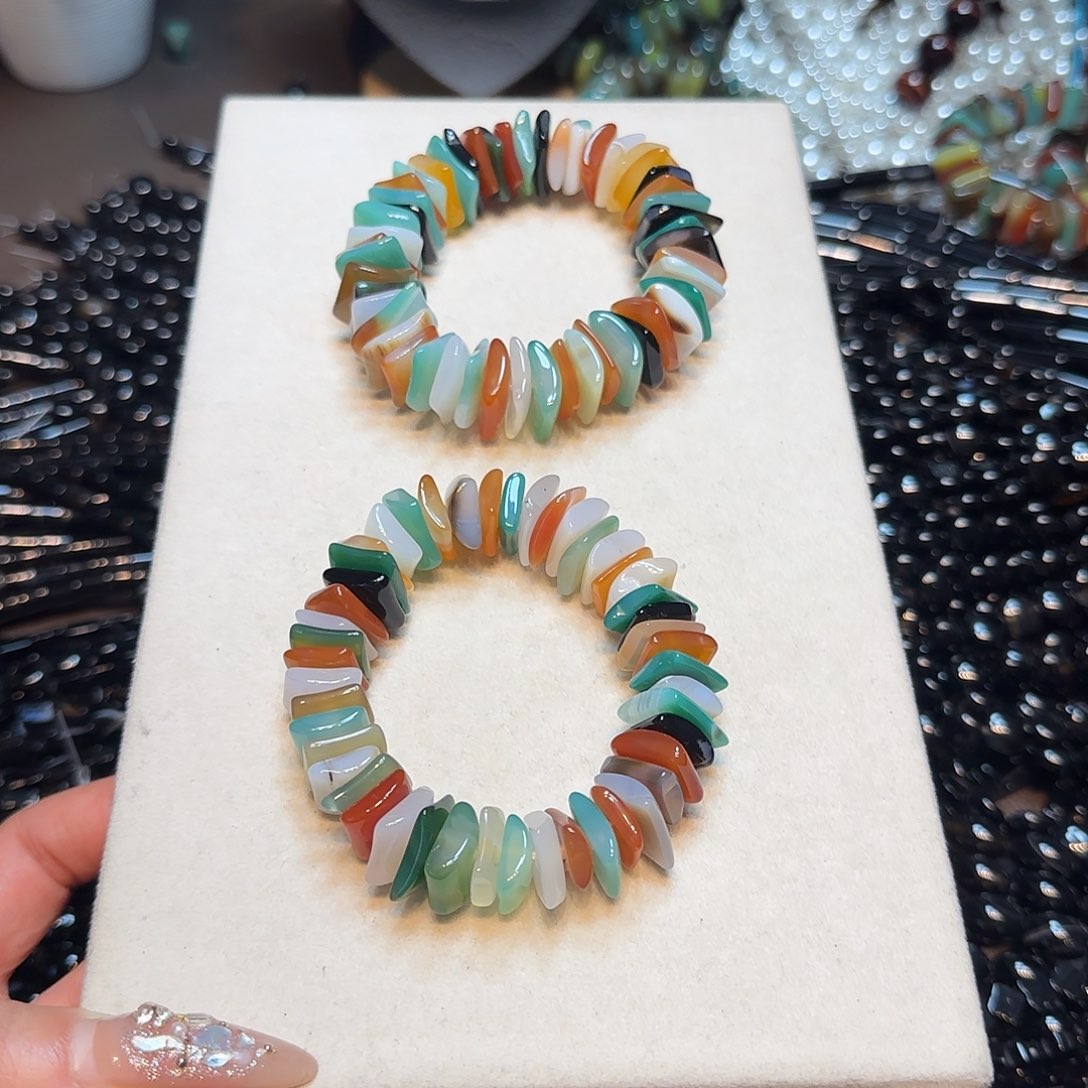 玛瑙/玉髓未镶嵌珠宝半成品多宝成品一串