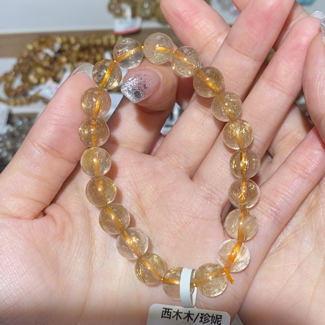 吃***.水晶手链未镶嵌手串