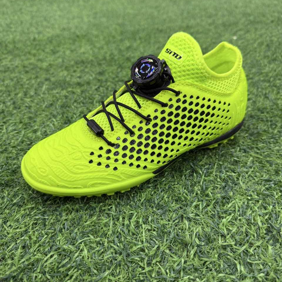 旋转纽扣免系带SITO希途TF碎钉透气网袜套儿童9017男童训练足球鞋