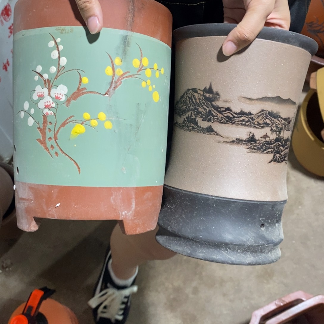 紫砂花盆瑕疵口径口径