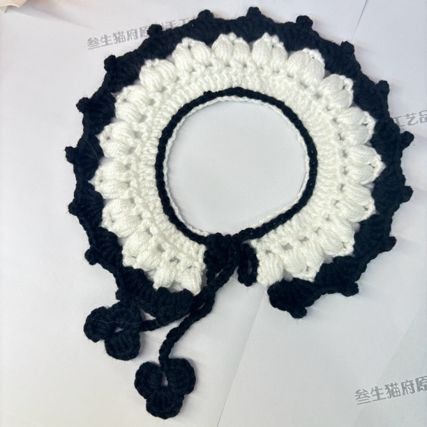 宠物围脖围兜新年围巾猫咪口水巾猫猫狗狗圣诞针织蛇年装饰品复古