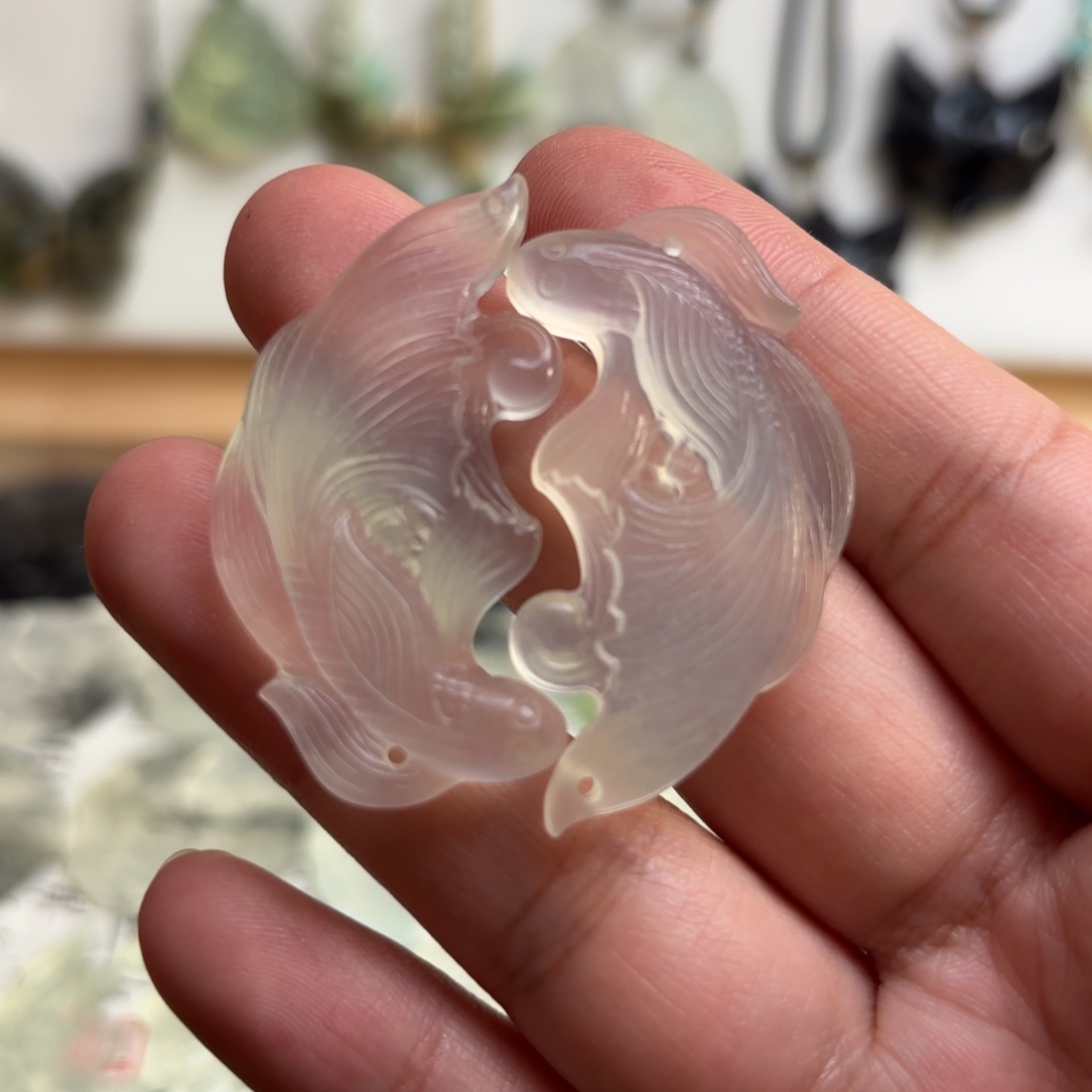 蛇纹石玉合金颈饰