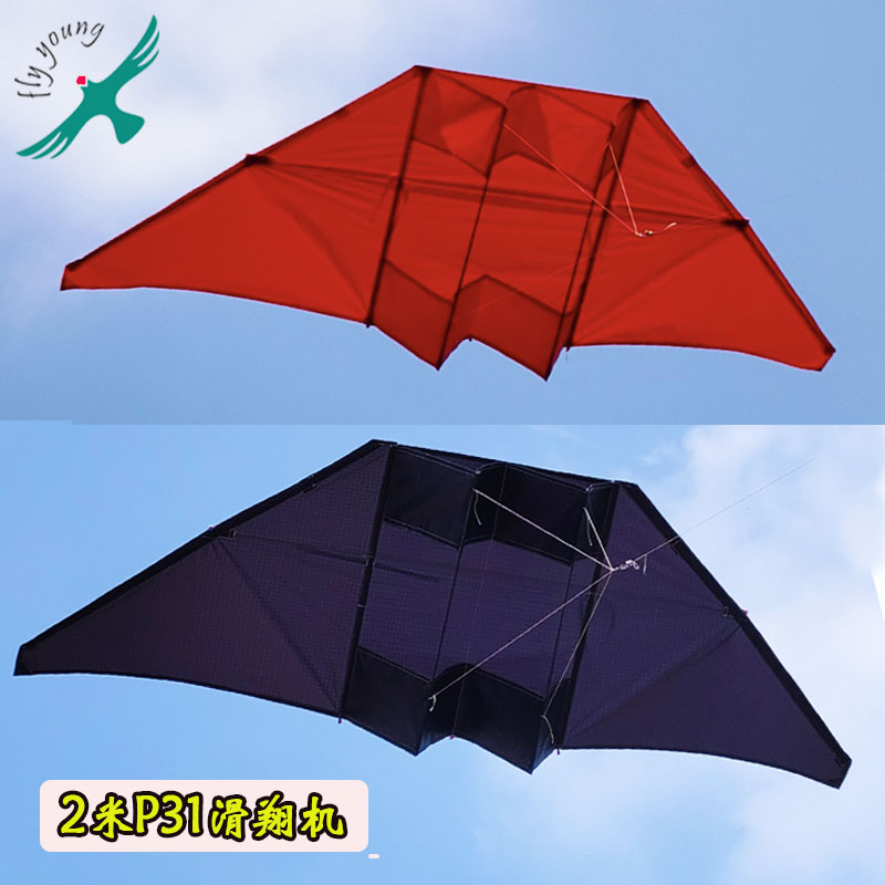 飞阳新款2米纯碳杆滑翔机风筝微风易飞成人立体大型高档