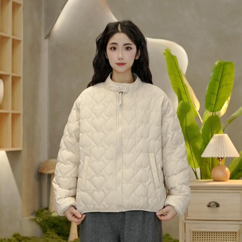 2190 冬季新款立领加厚宽松棉衣女口袋外套女百搭上衣拉链棉服女